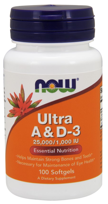 Now Foods A And D3 25 000 1 000 Iu 100 Softgels